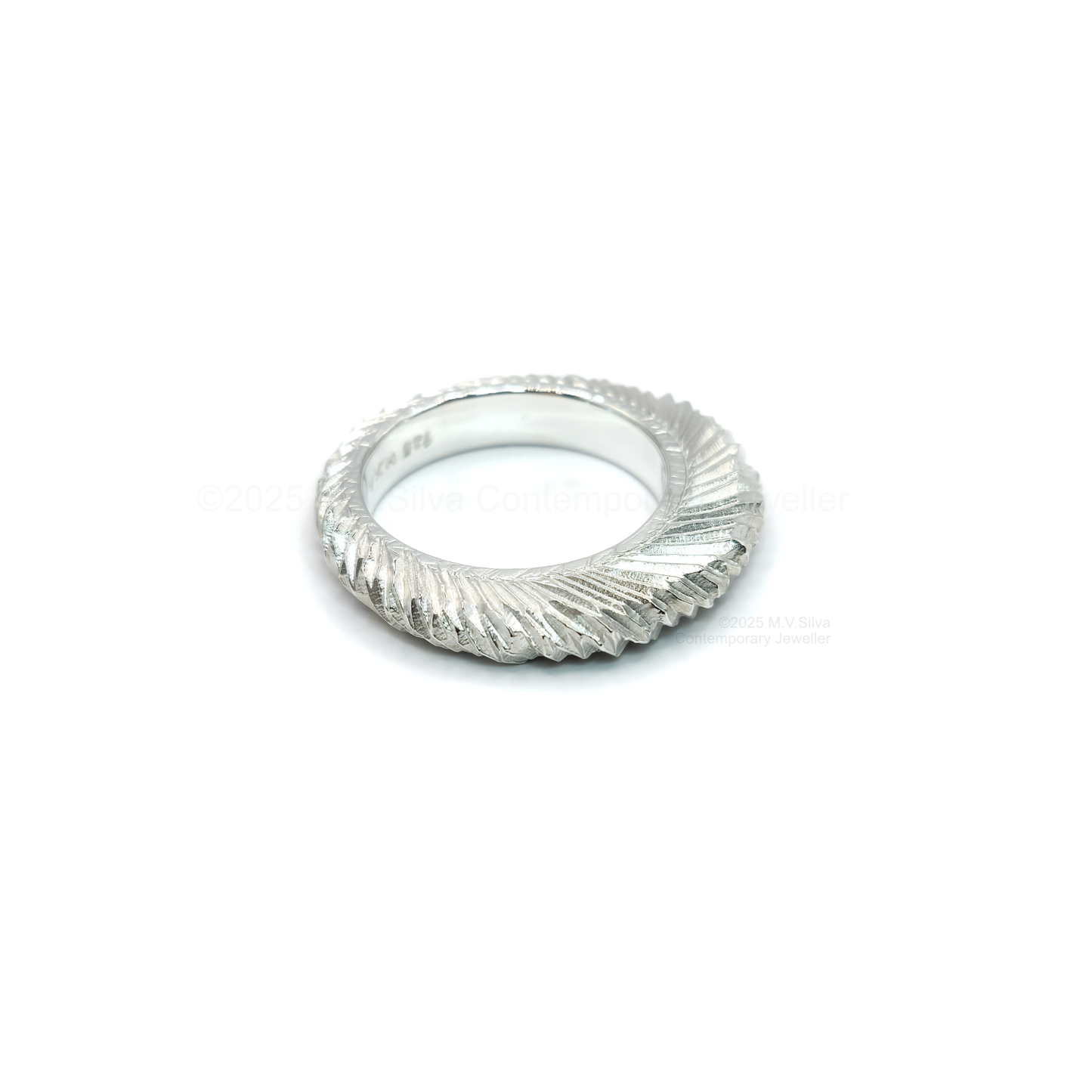 "Acicular Array" Textured Sterling Silver Statement Ring
