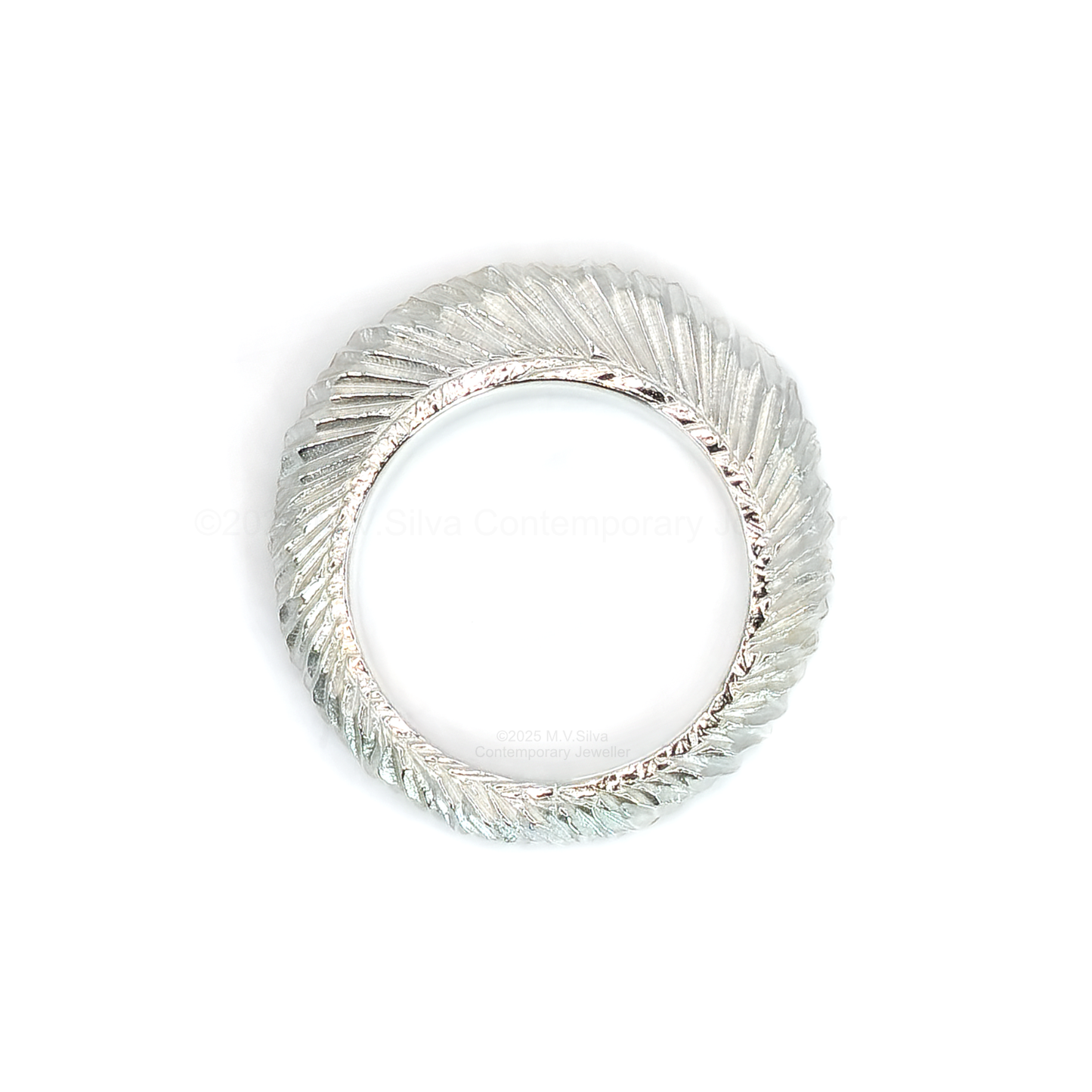 "Acicular Array" Textured Sterling Silver Statement Ring