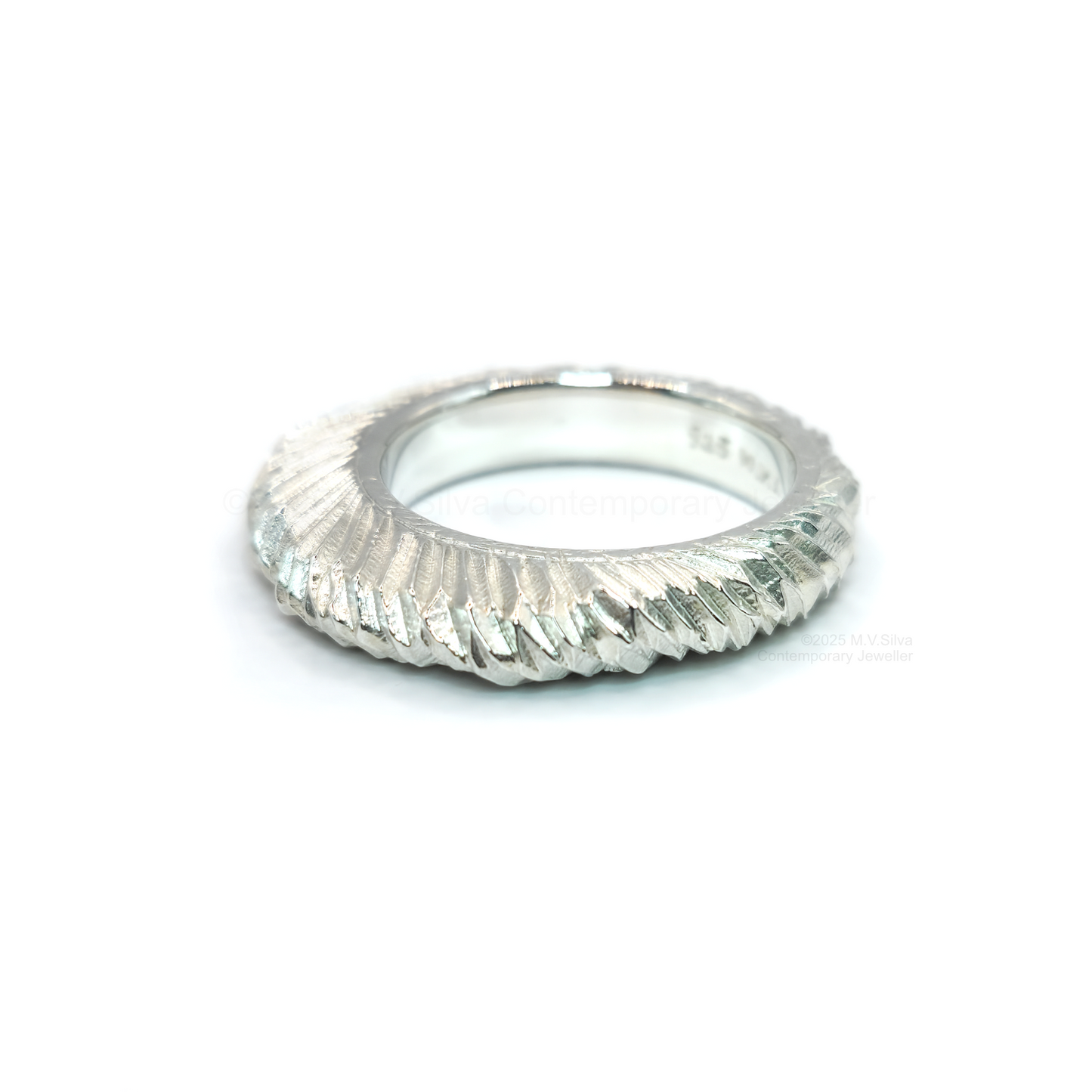 "Acicular Array" Textured Sterling Silver Statement Ring