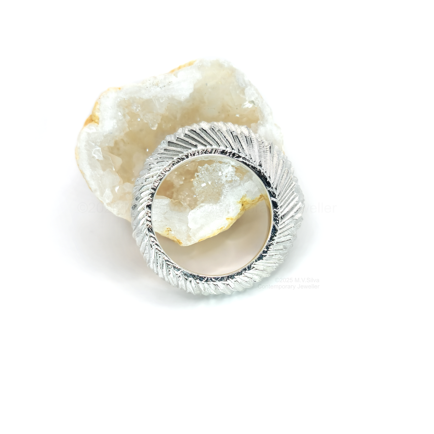 "Acicular Array" Textured Sterling Silver Statement Ring