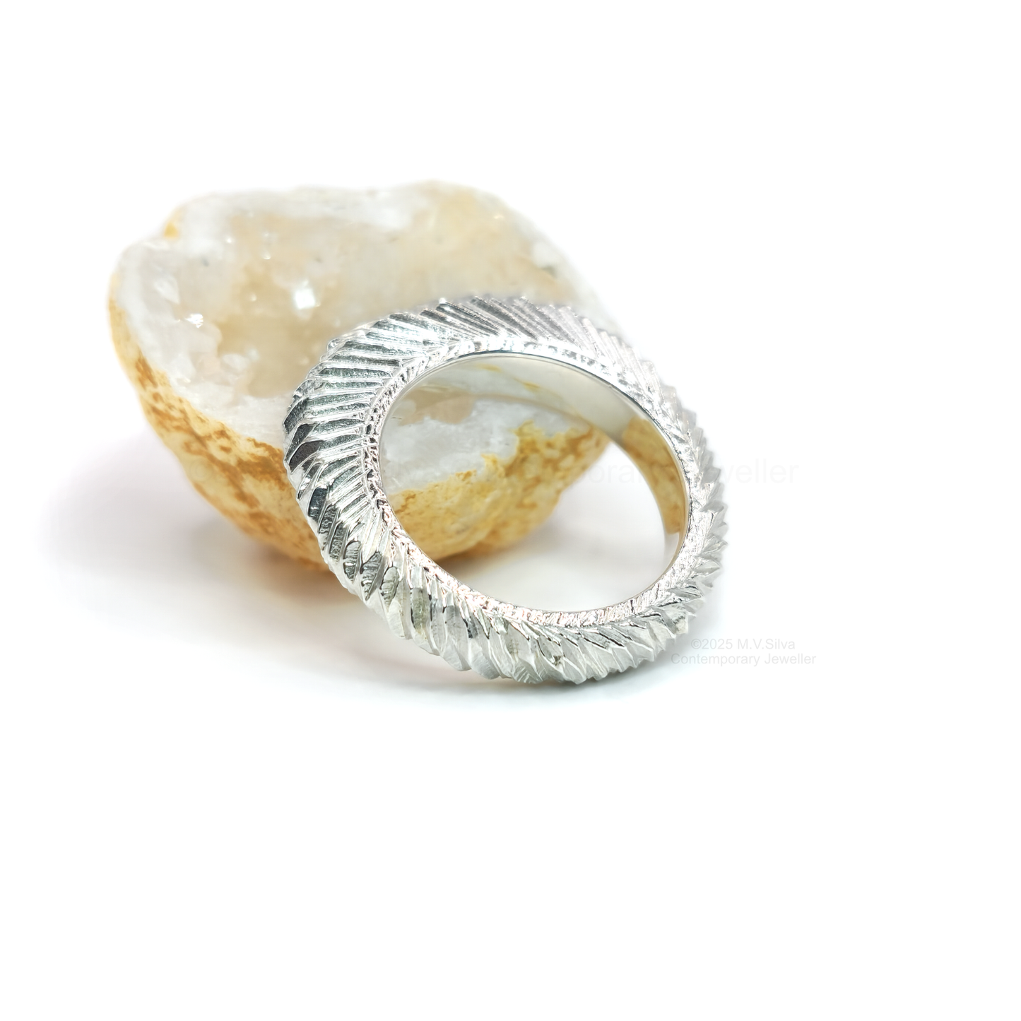 "Acicular Array" Textured Sterling Silver Statement Ring