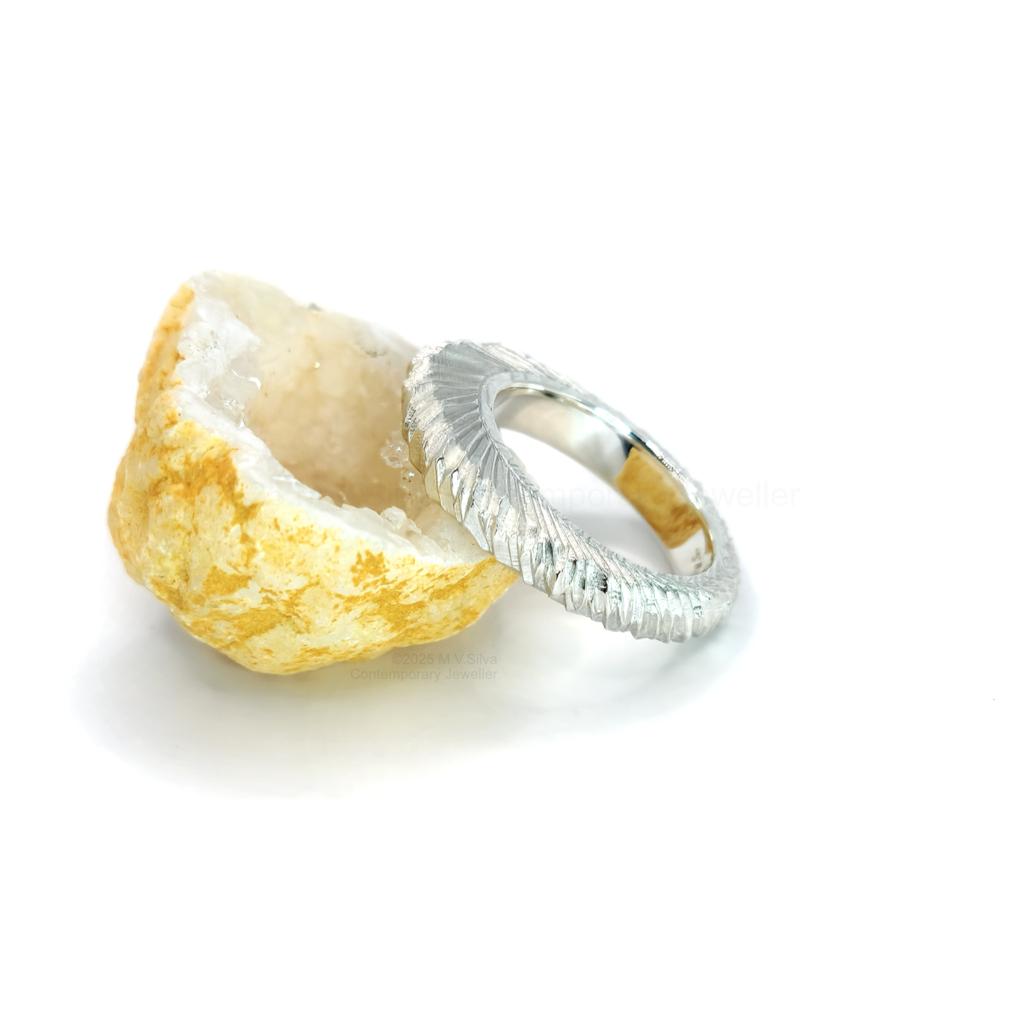 "Acicular Array" Textured Sterling Silver Statement Ring