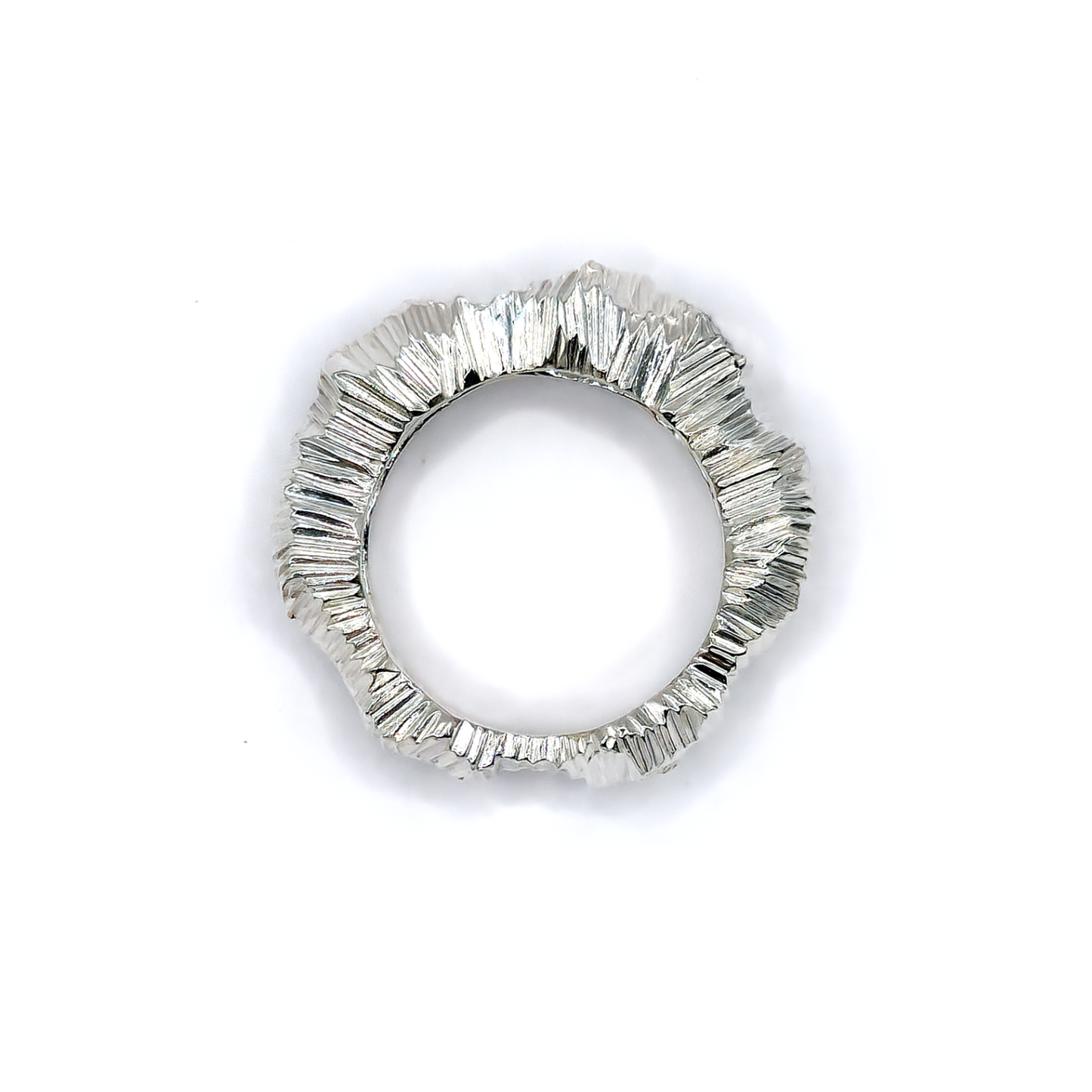 "Striations" Geological Design Sterling Silver Statement Ring