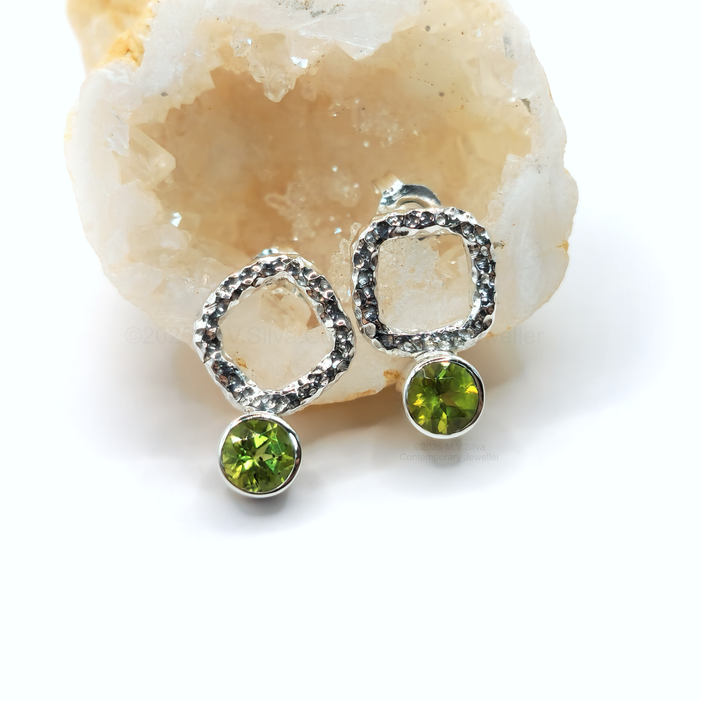 asymmetrical peridot earrings image 4