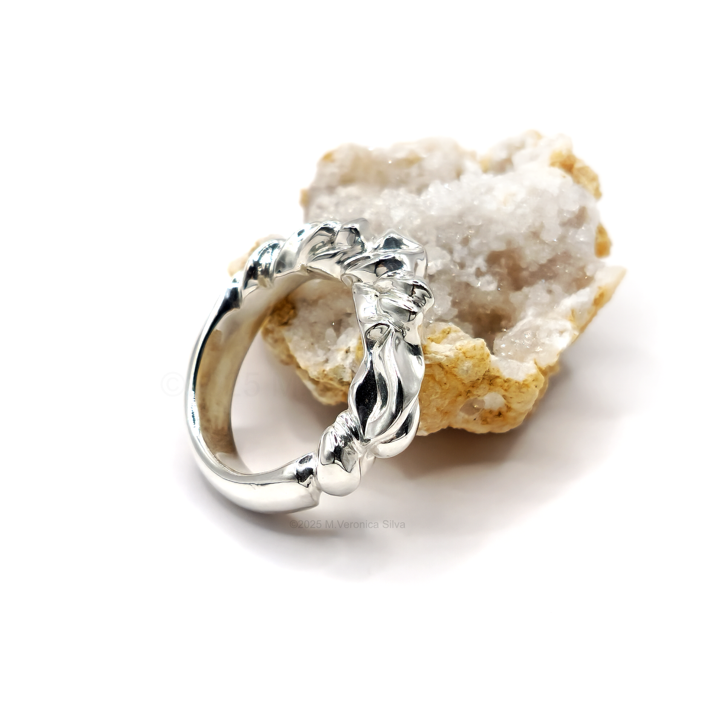 "Waterways and Clouds" One-of-a-Kind Statement Ring