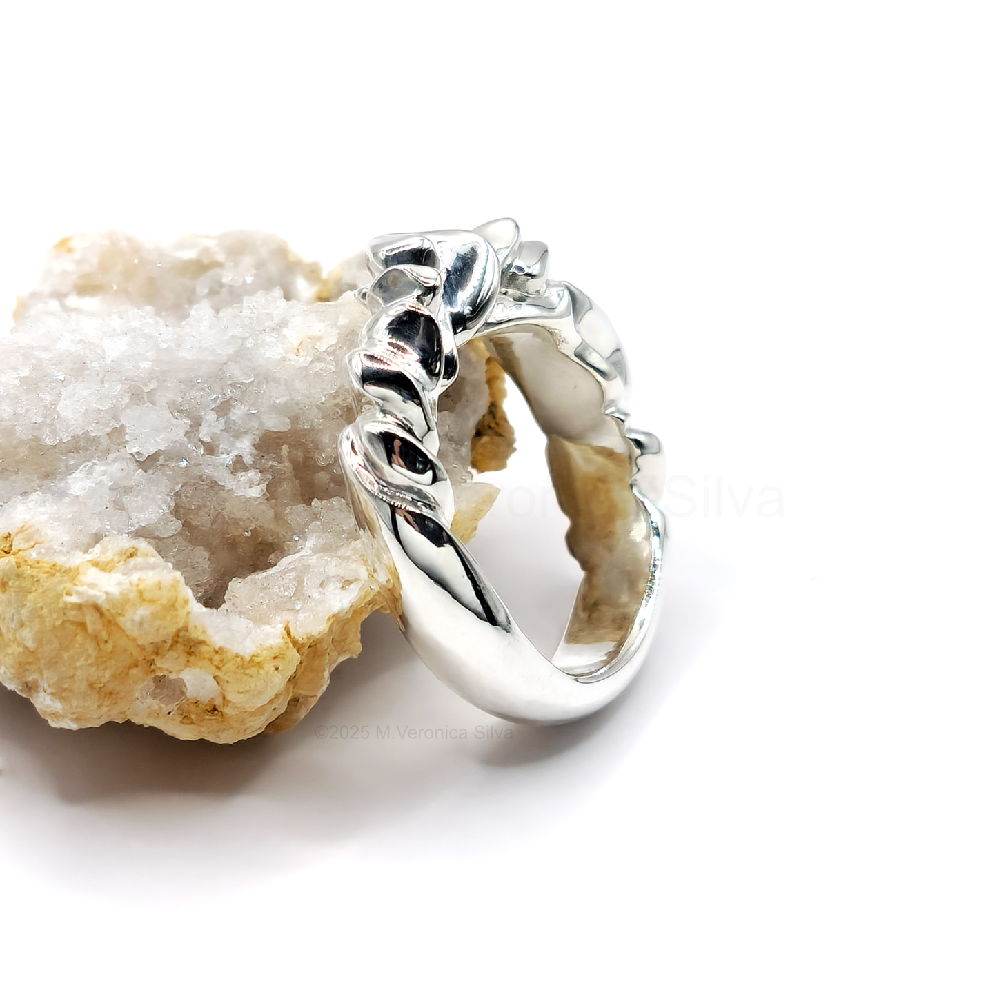 "Waterways and Clouds" One-of-a-Kind Statement Ring
