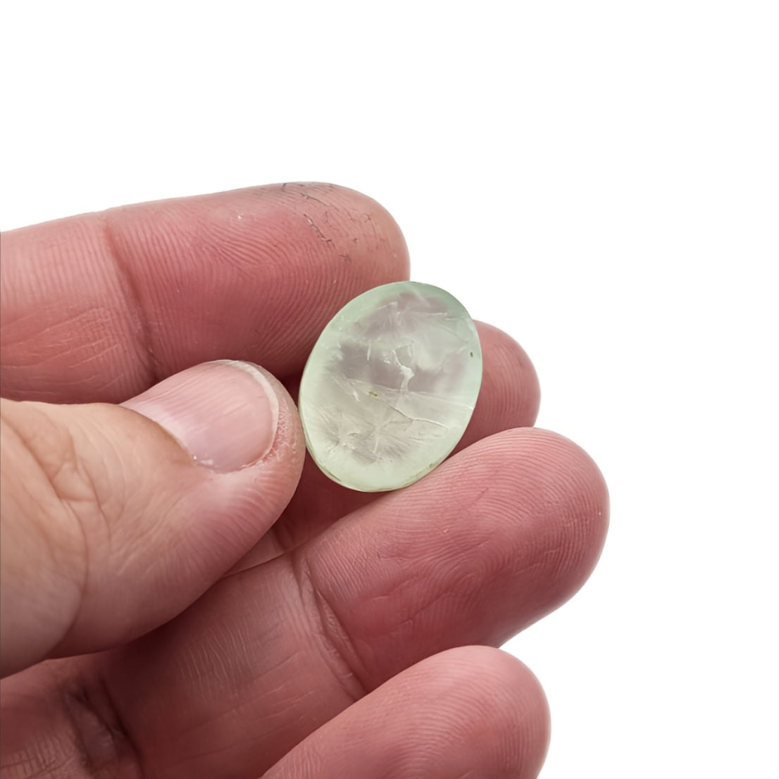 4.15ct Pale Mint Green Prehnite Cabochon