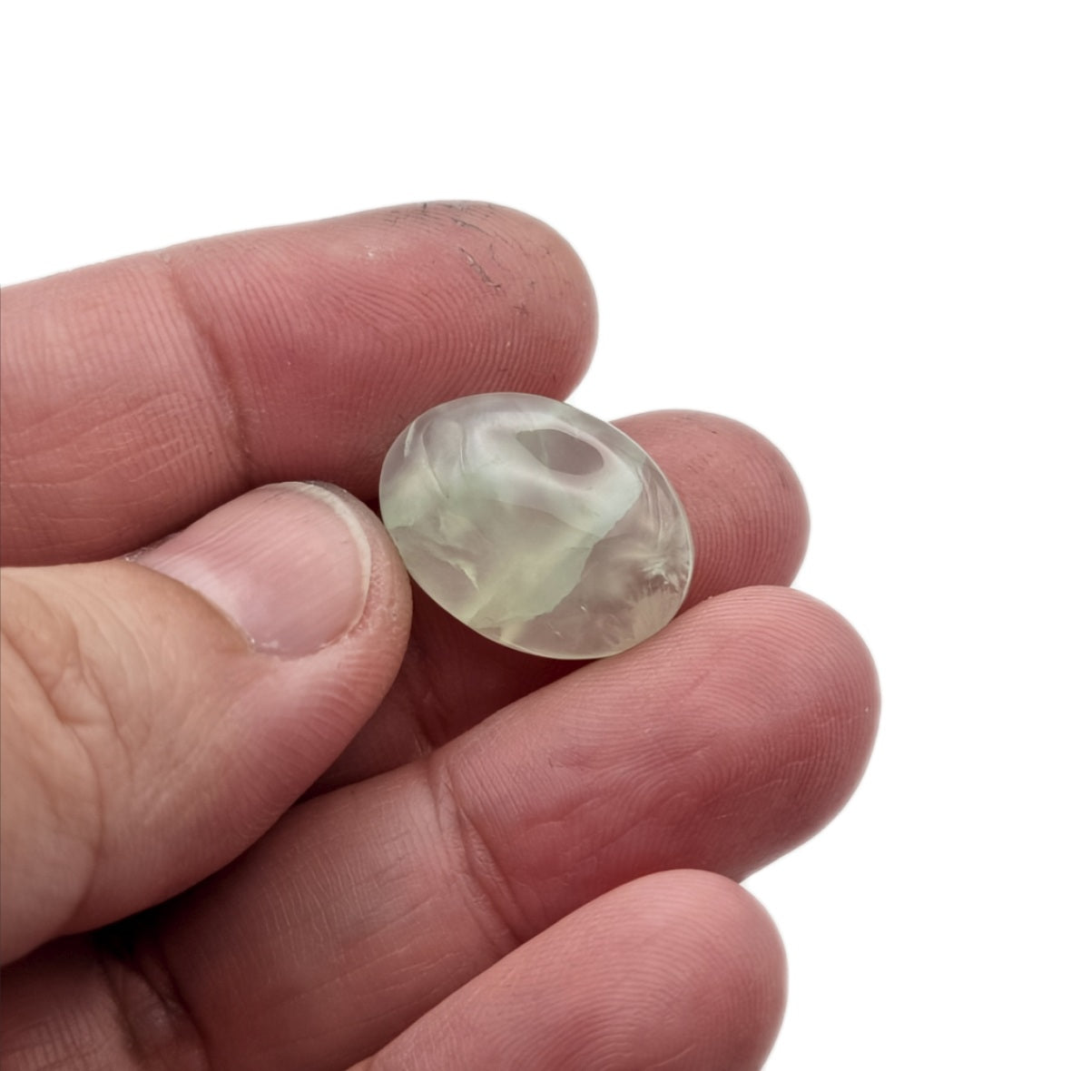 4.15ct Pale Mint Green Prehnite Cabochon