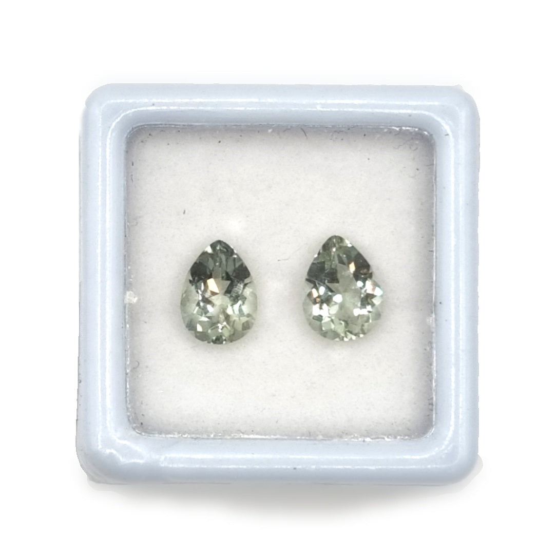 1.87ct Pair of Soft Green Beryl Pears