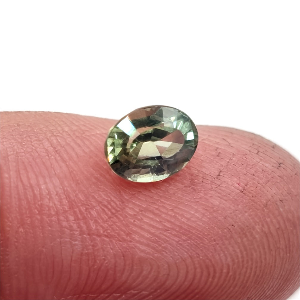 1.13ct Pale Green Oval Sapphire