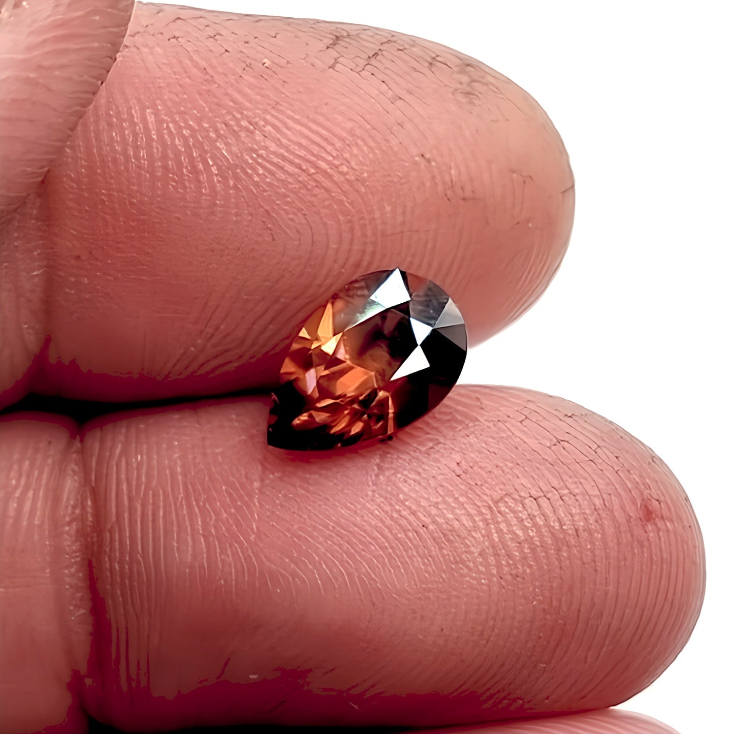 2.34ct Pear Cut Firey Red Zircon