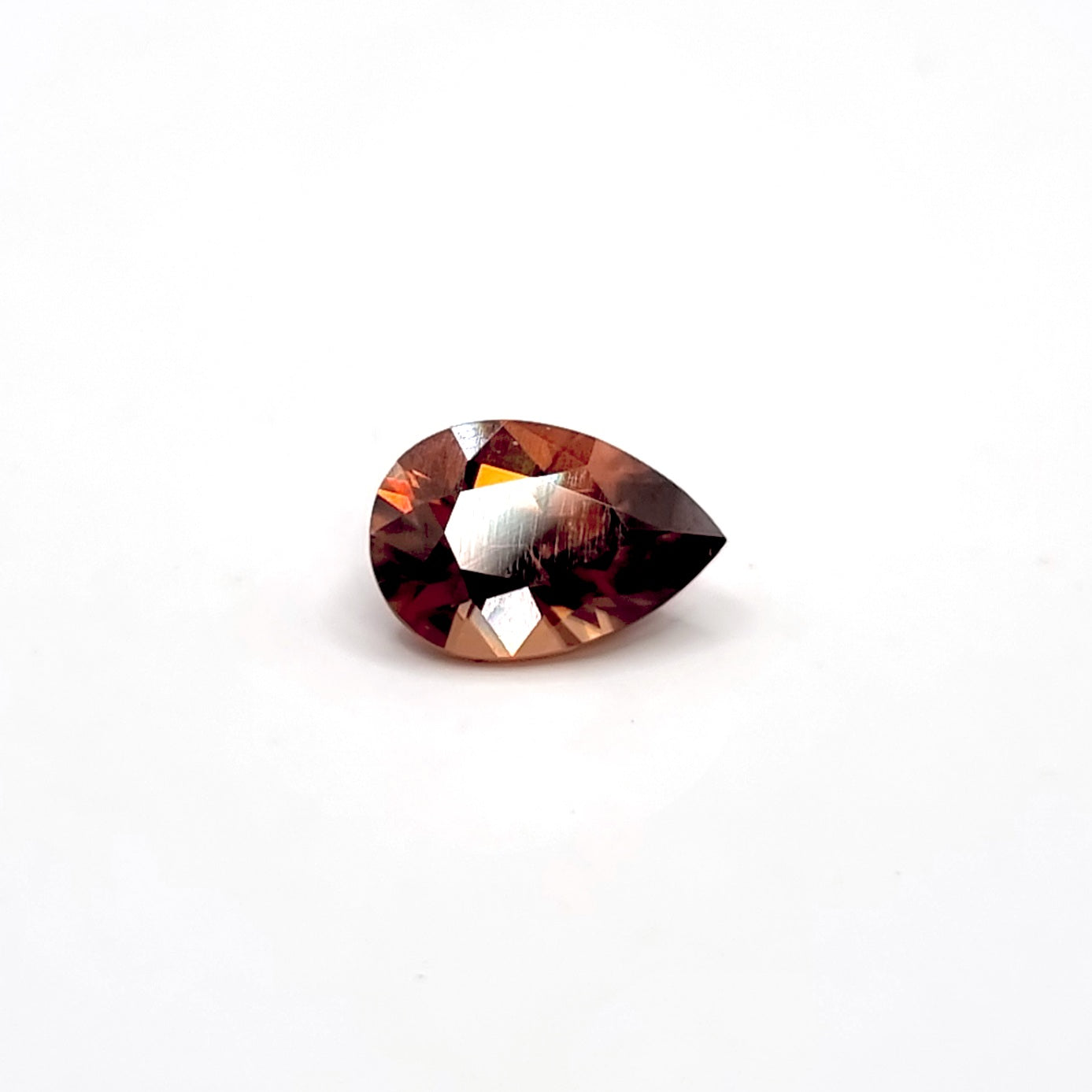 2.34ct Pear Cut Firey Red Zircon