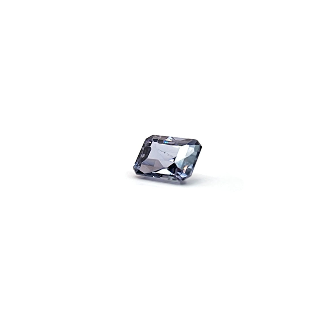 0.75ct Rectangle Step Cut Grey-Blue Spinel