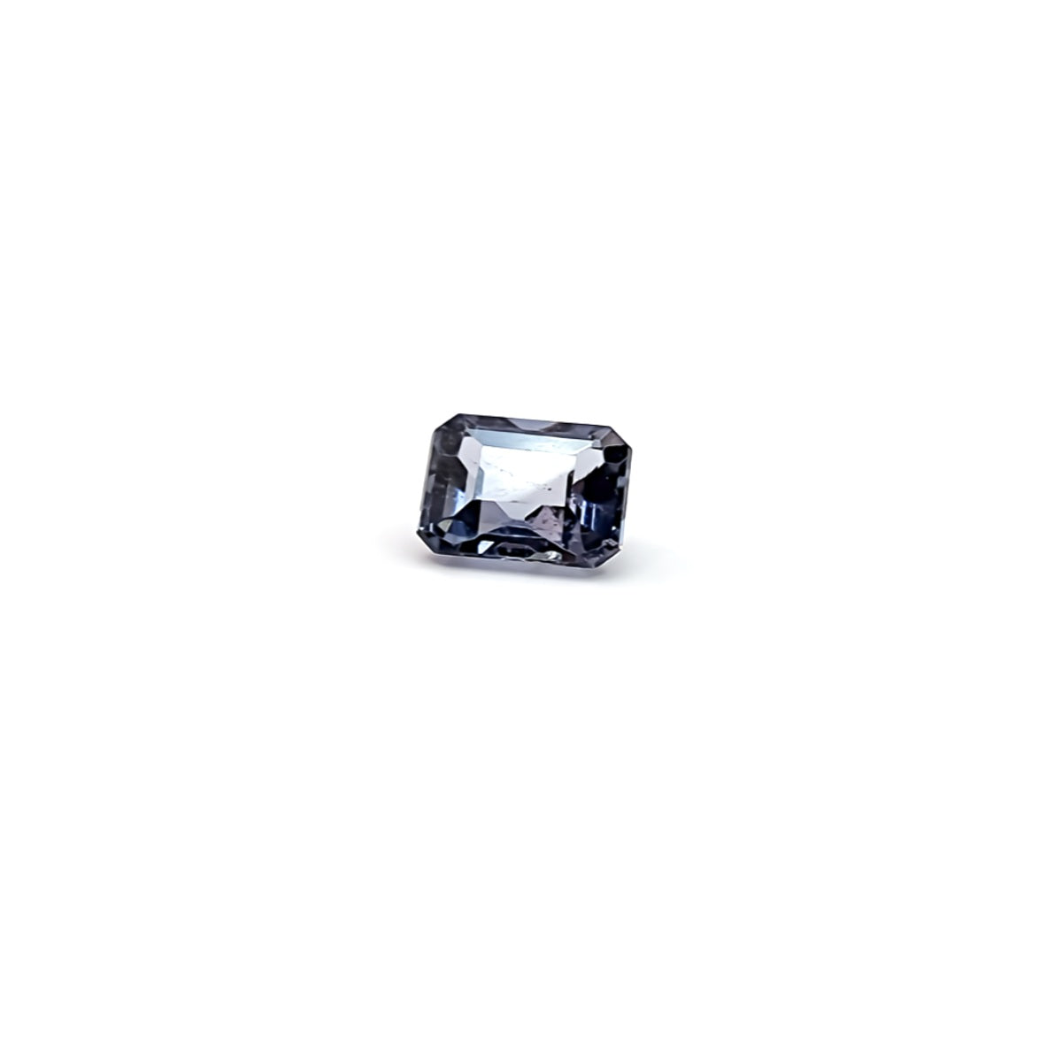 0.75ct Rectangle Step Cut Grey-Blue Spinel