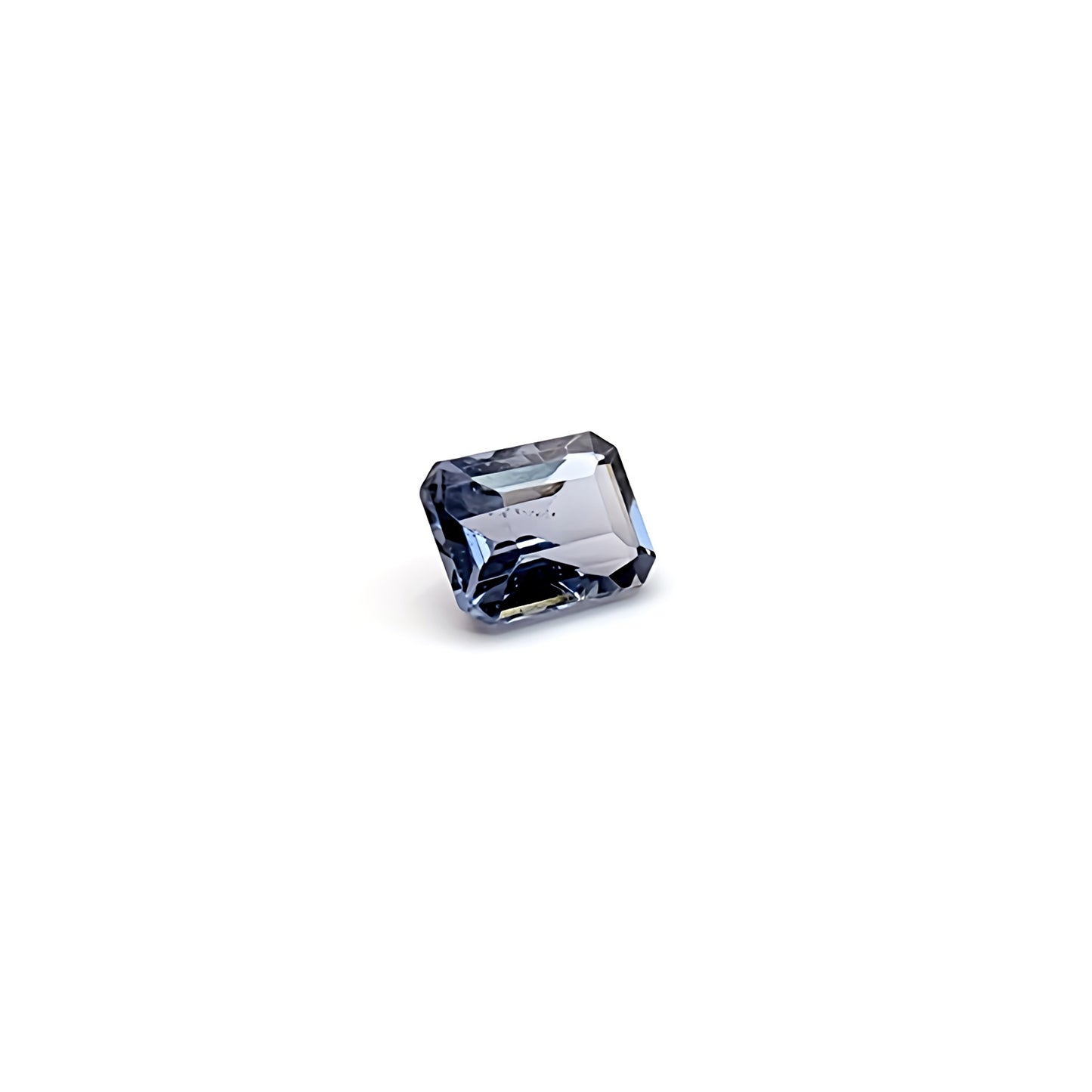 0.75ct Rectangle Step Cut Grey-Blue Spinel