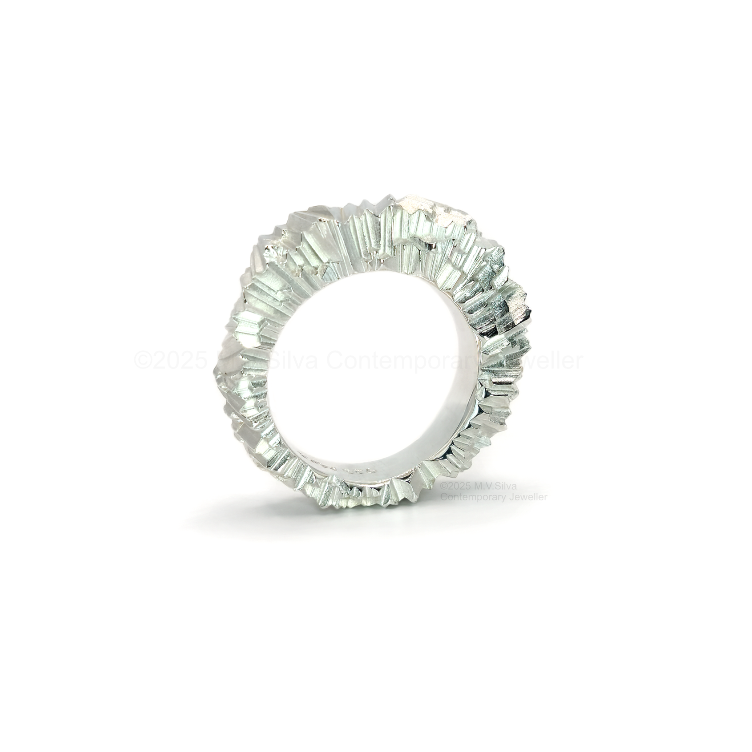 Sunray sterling silver statement ring