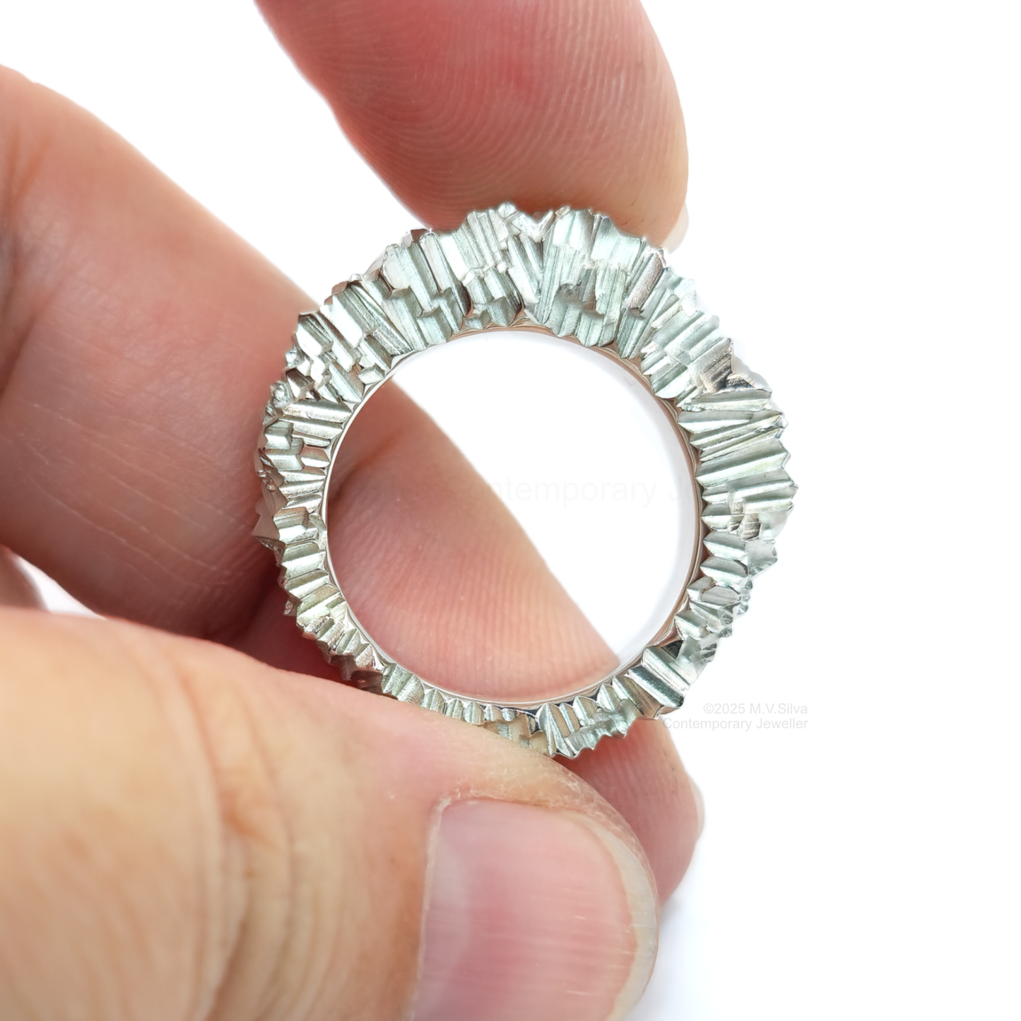 Sunray sterling silver statement ring