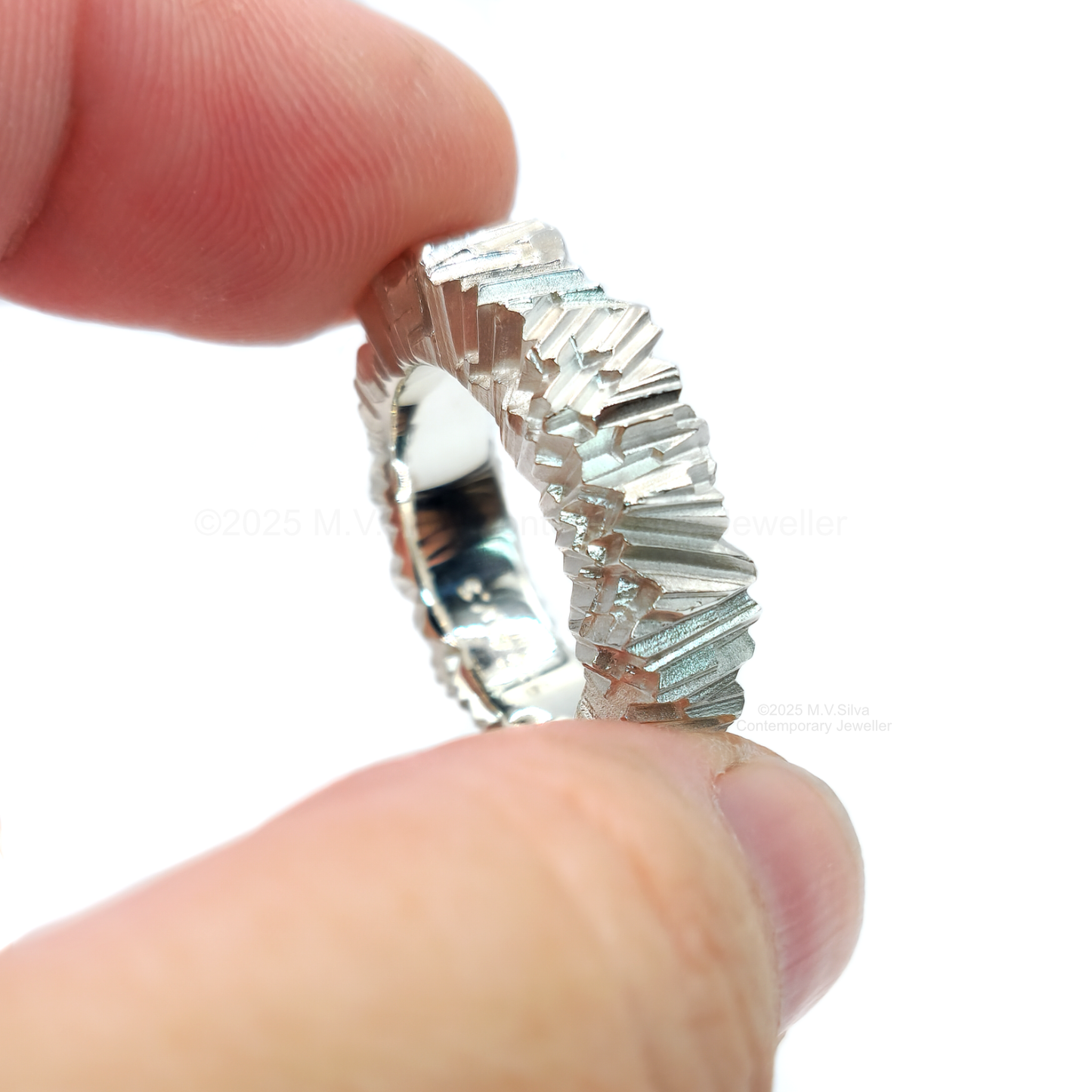 Sunray sterling silver statement ring