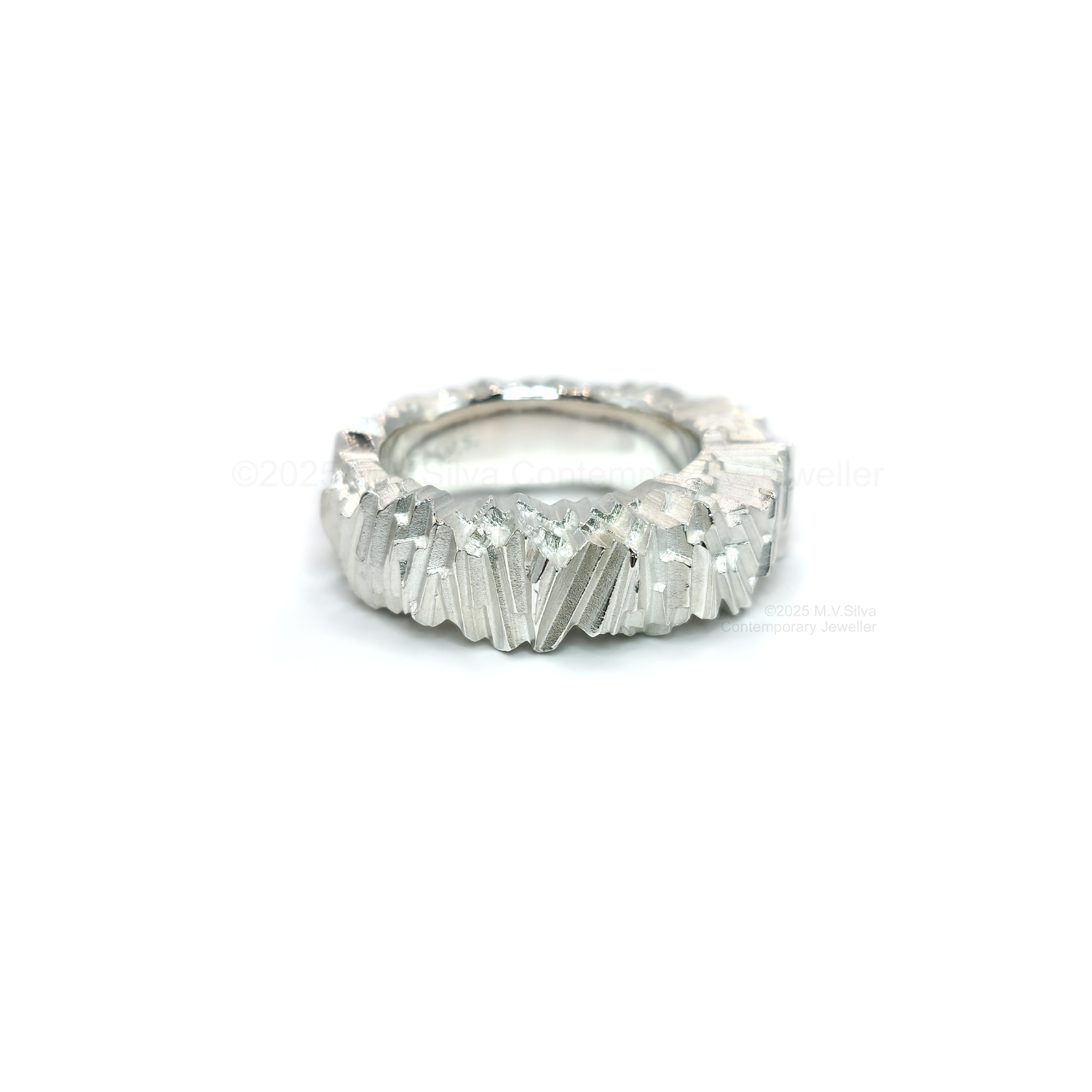 Sunray sterling silver statement ring