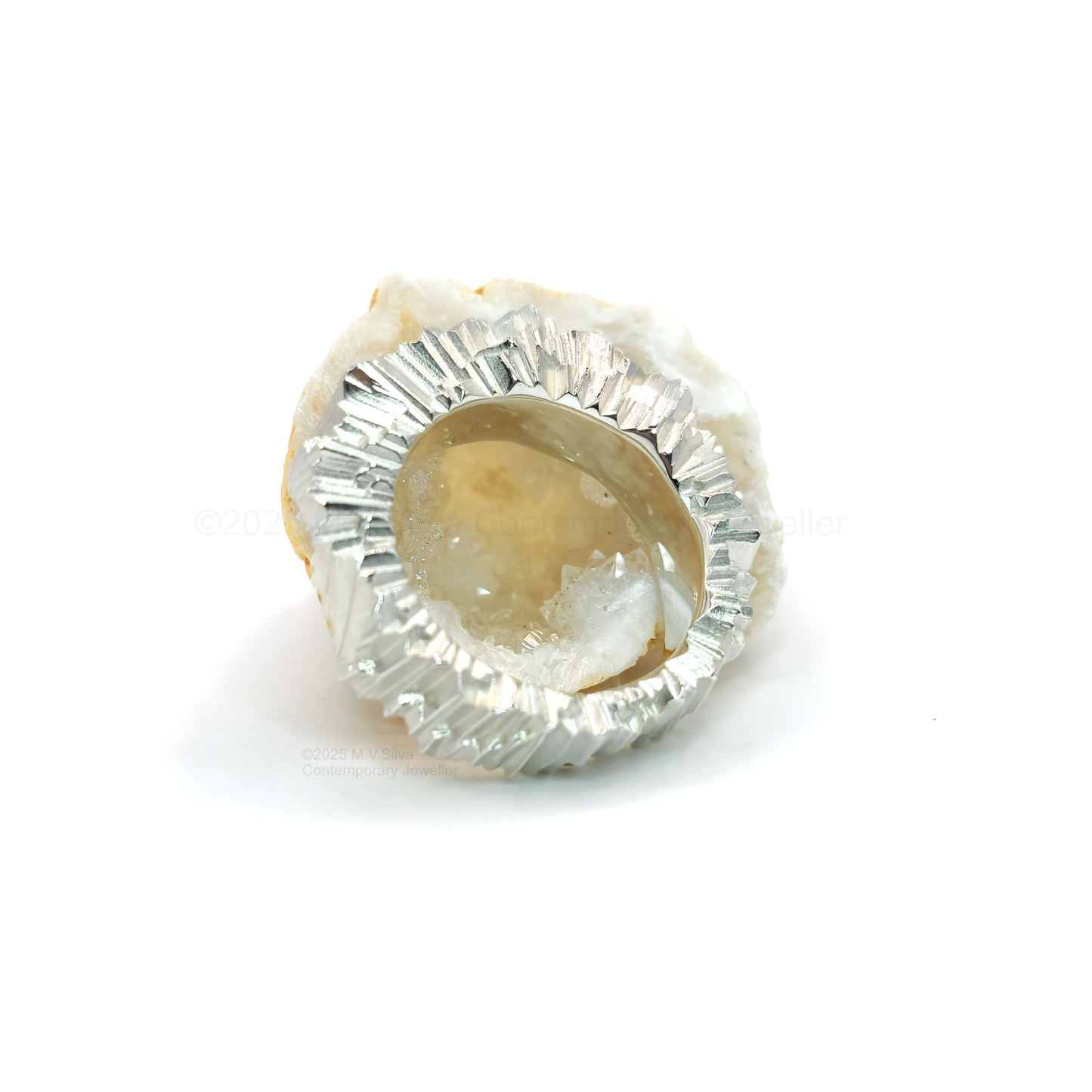 Sunray sterling silver statement ring