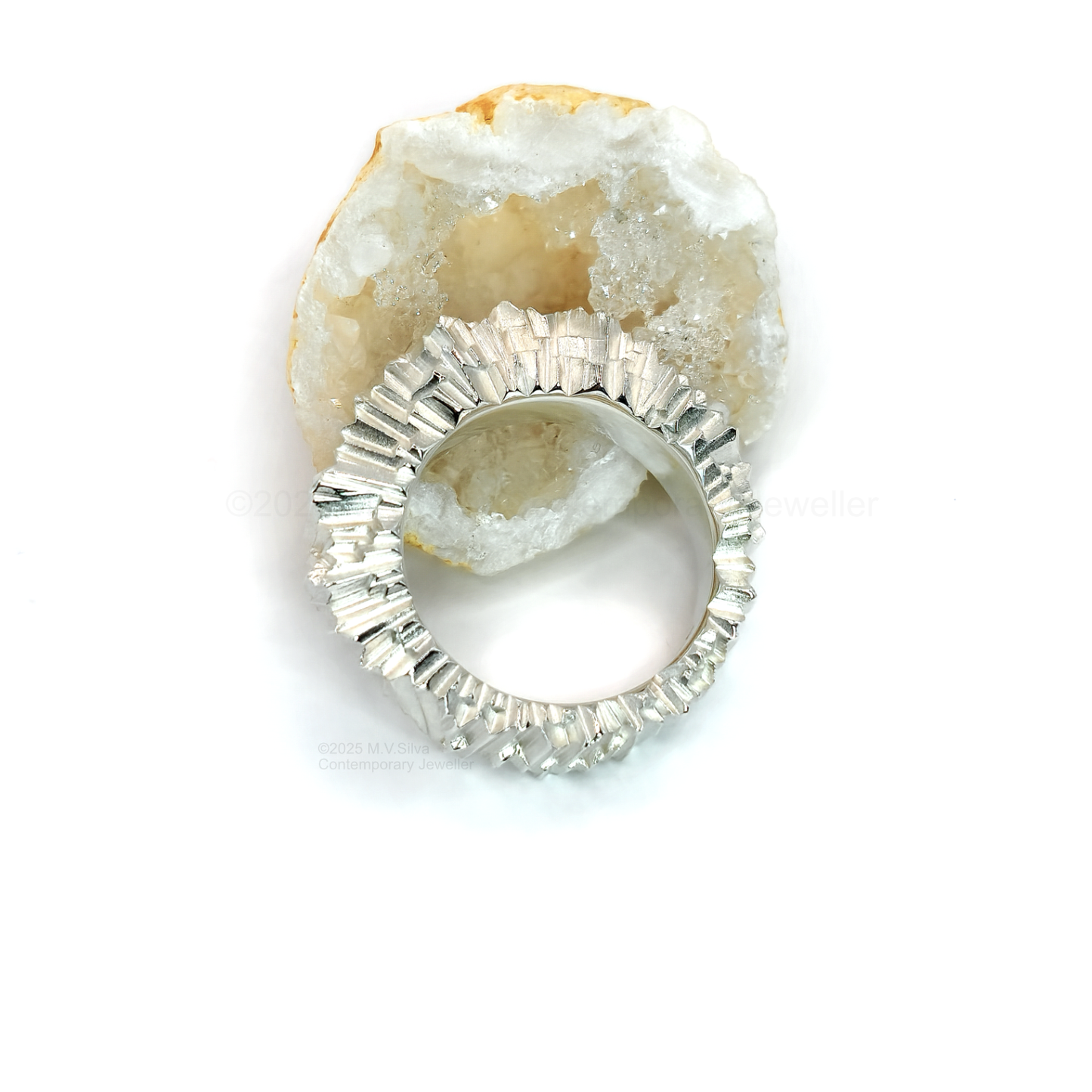 Sunray sterling silver statement ring