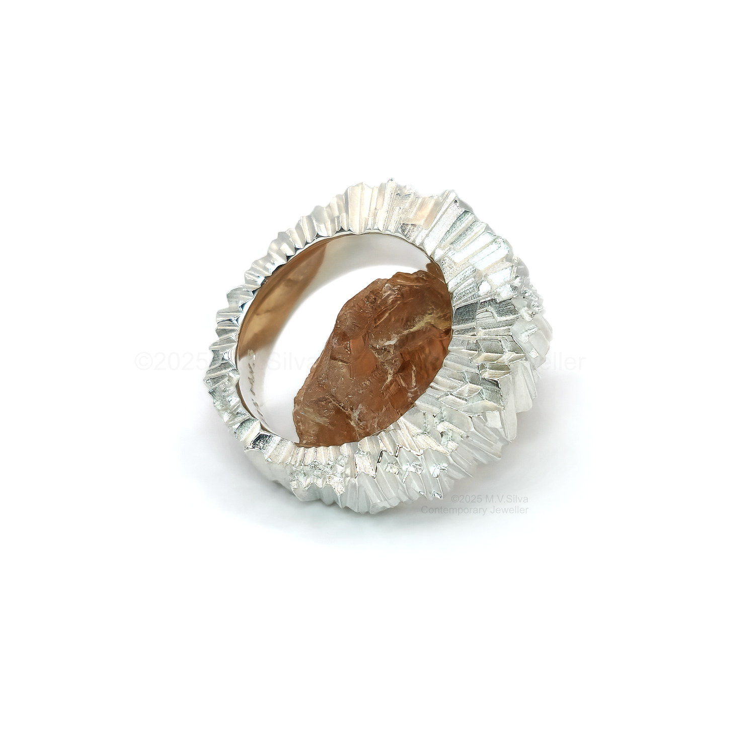 Sunray sterling silver statement ring