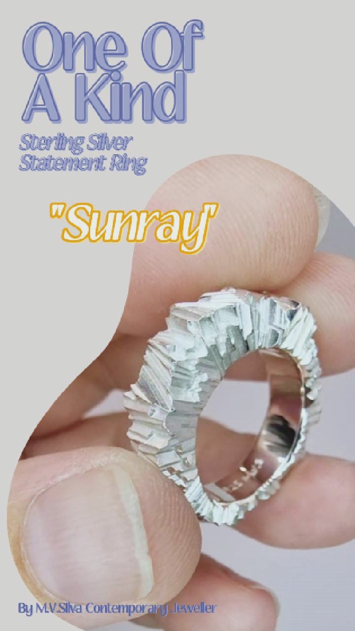 Sunray sterling silver statement ring video