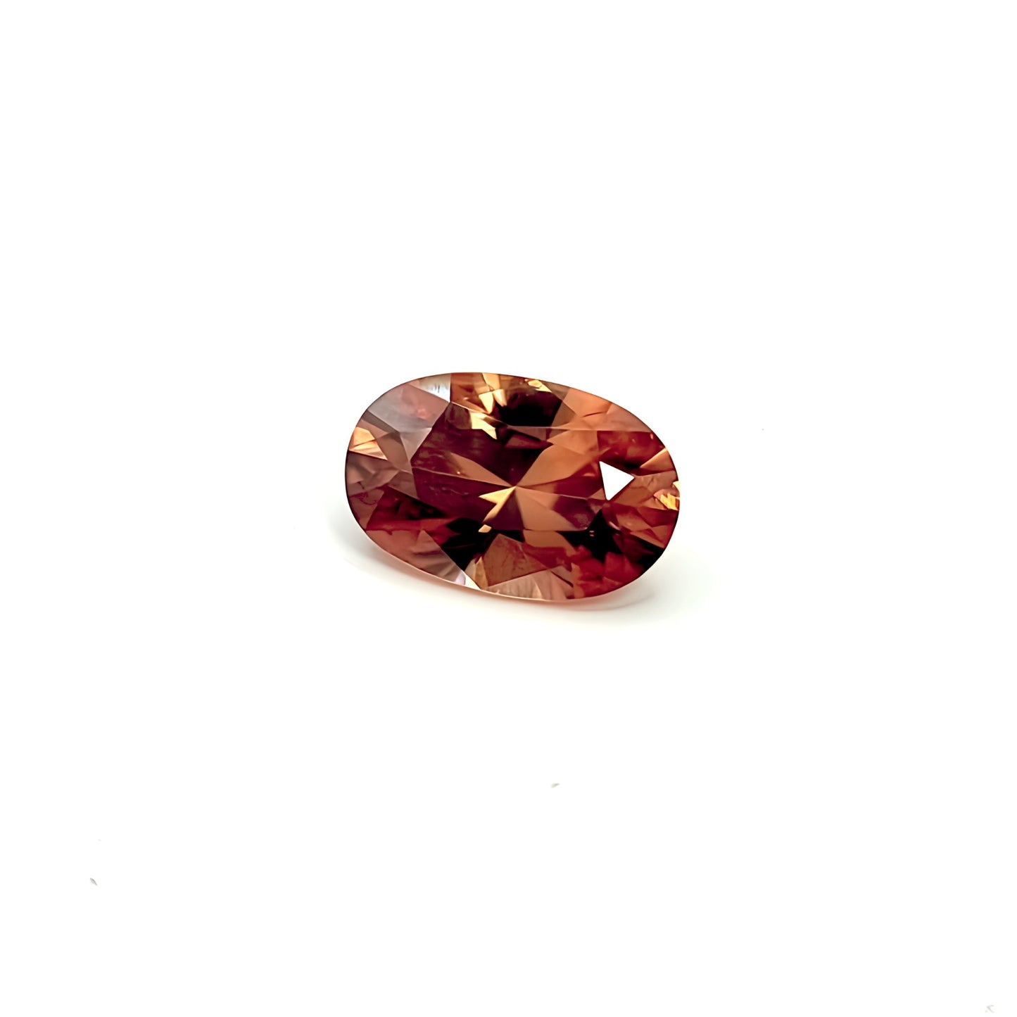 2.11ct Firey Orange Oval Cut Zircon