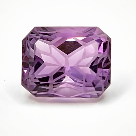 8.70ct Rectangle Flower-Cut Amethyst Gemstone