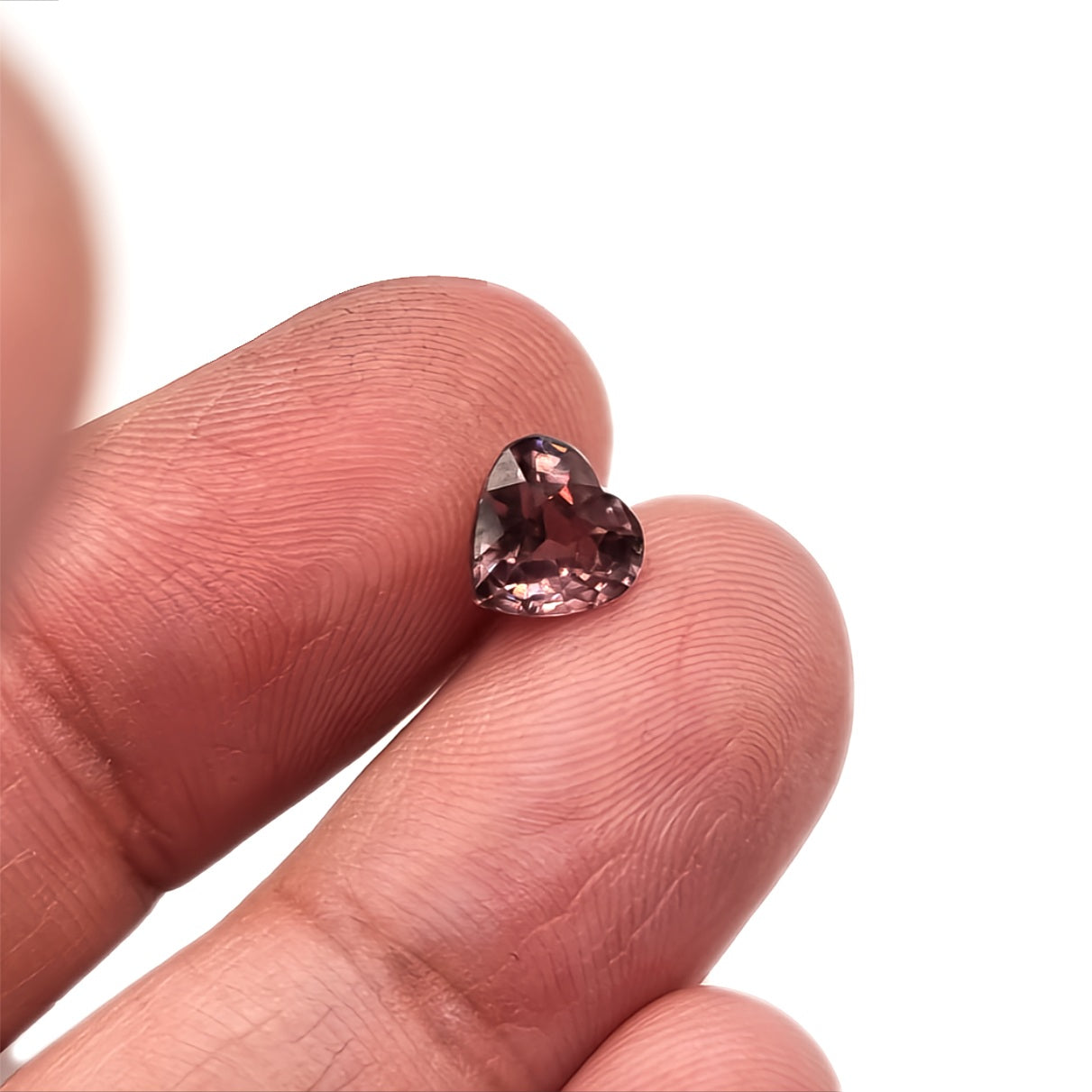 1.68ct Pinkish Purple Heart Cut Zircon