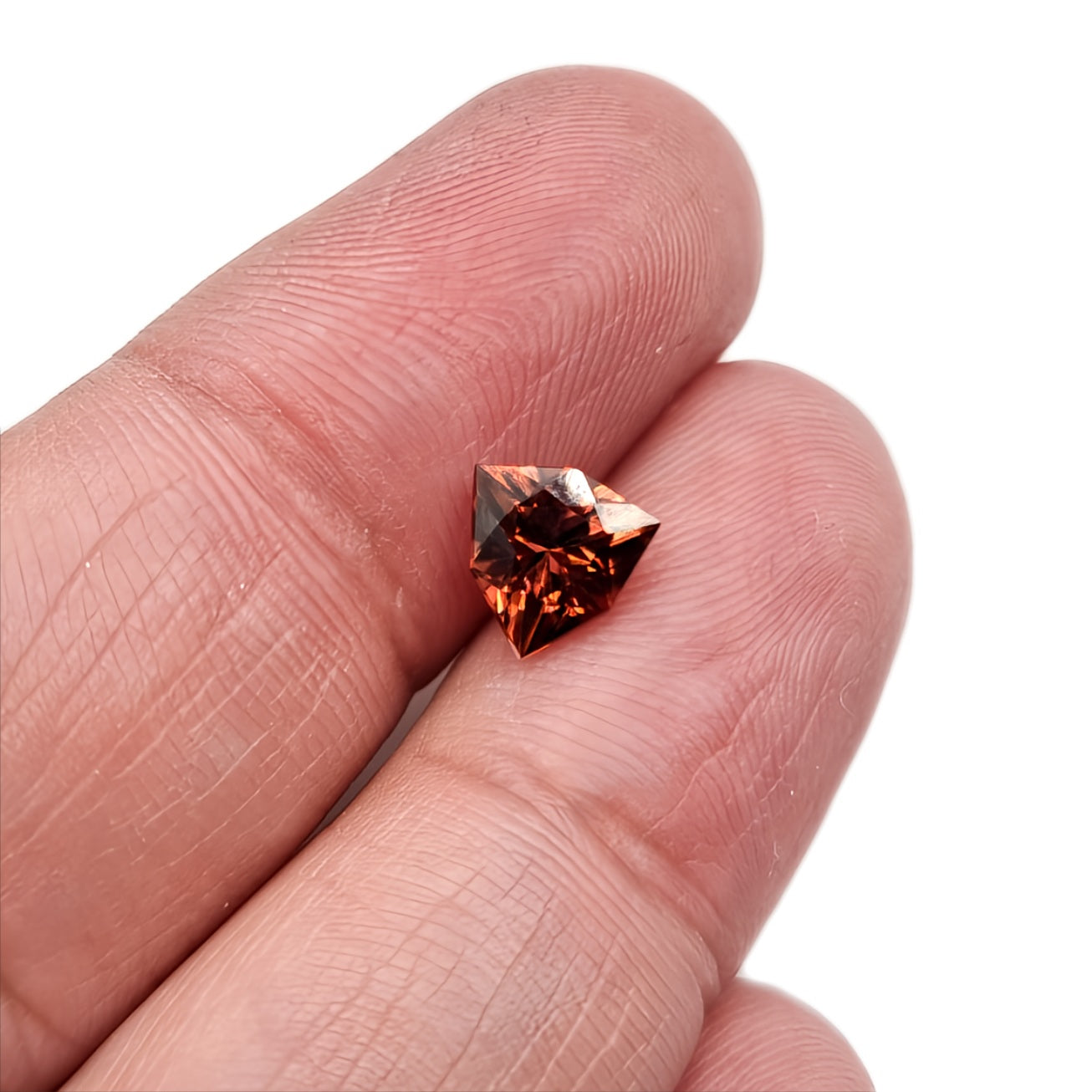 1.75ct Fancy Trilliant Cut Red-Brown Zircon